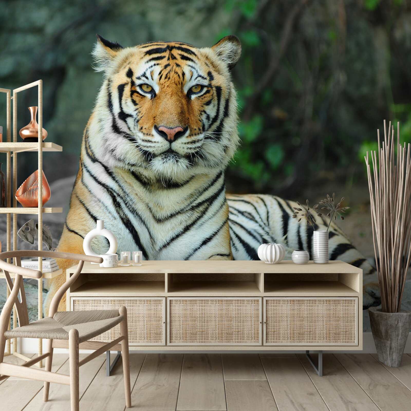 Fototapeten Ein wunderschöner Tiger im Urlaub