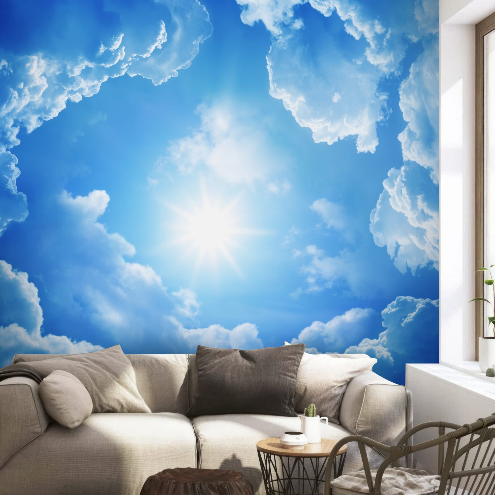 Fototapeten Wolken und Sonne