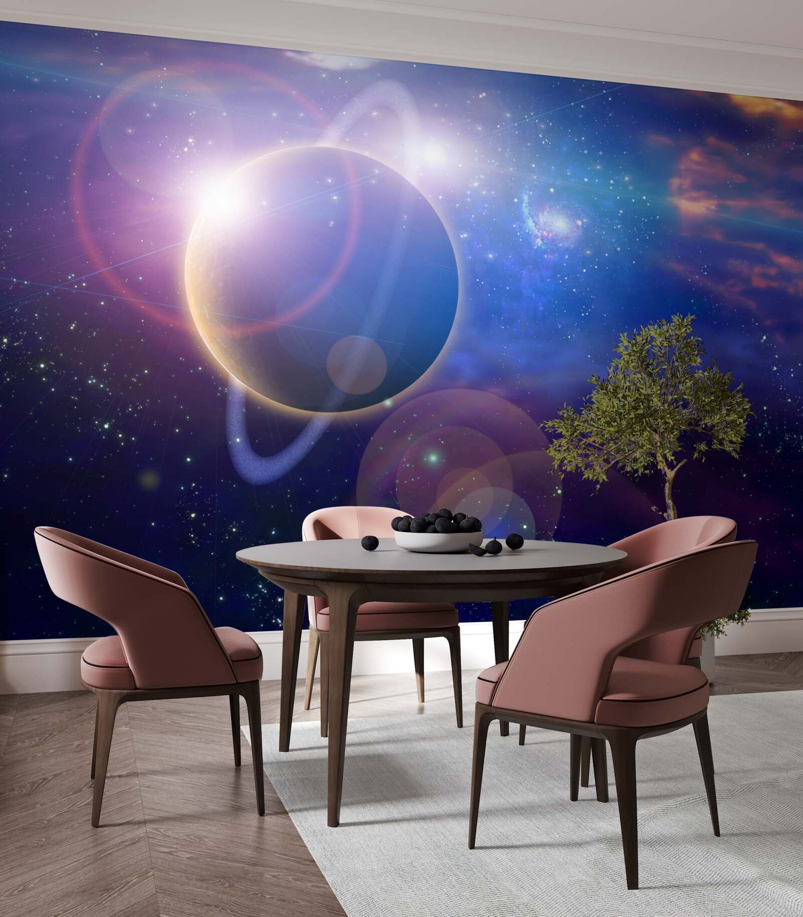 Fototapeten Reflexion des Sonnenlichts im Universum