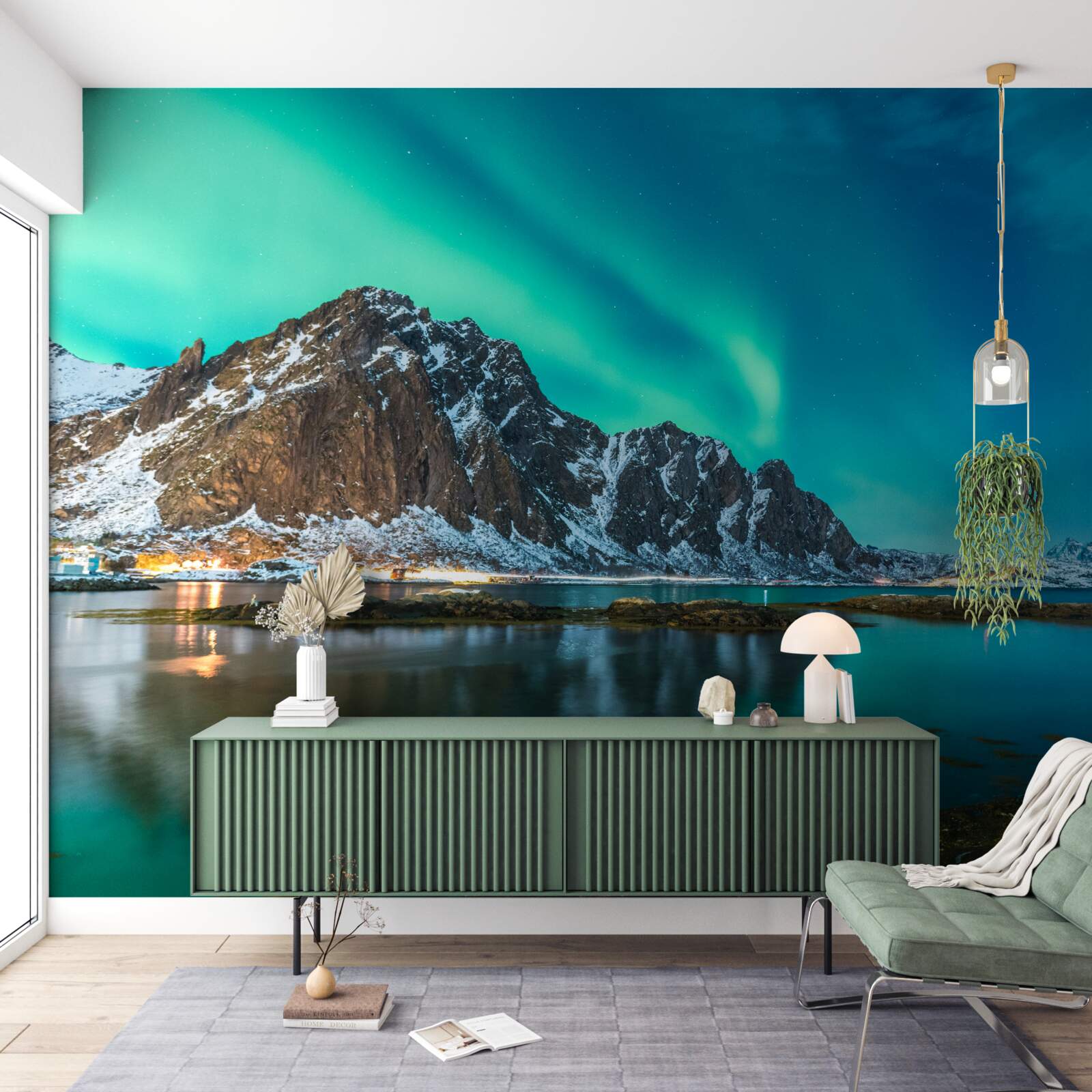 Fototapeten Aurora Polar auf dem Peak