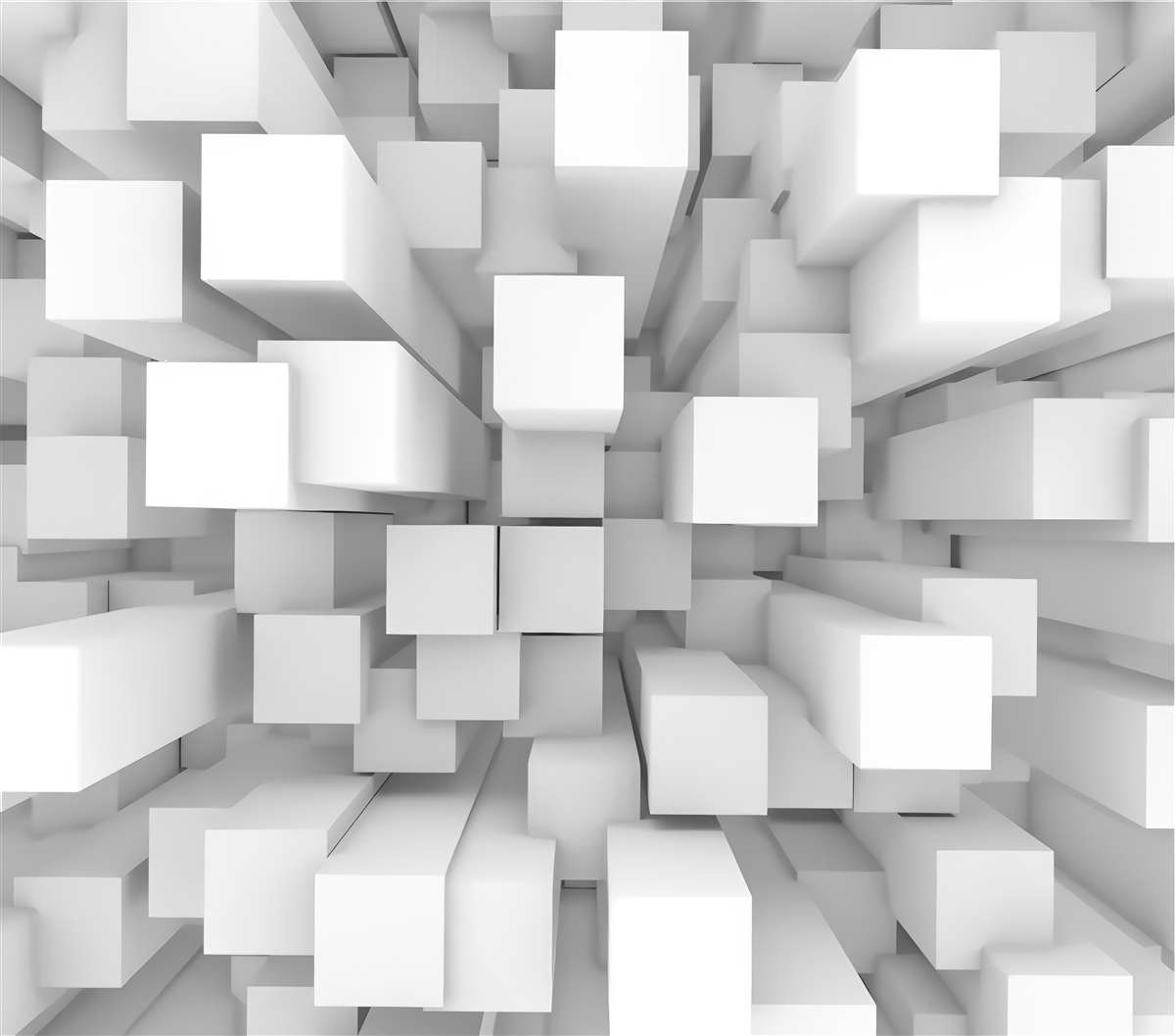 Fototapeten Drei -dimensionale weiße Paralletes