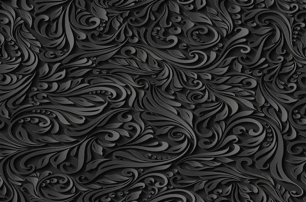 Fototapeten Schwarze Locken verschiedener Formen