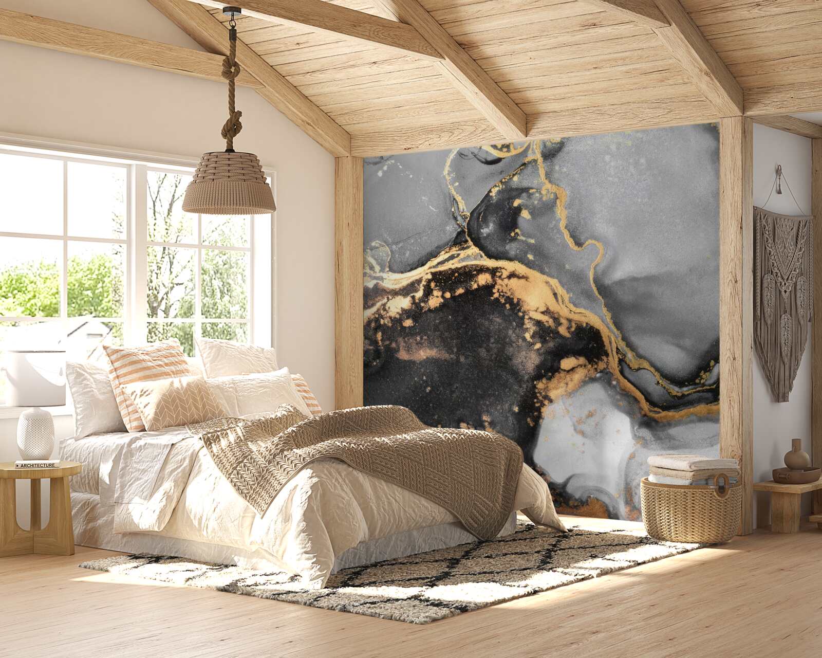 Fototapeten Hintergrund des dunklen Marmors