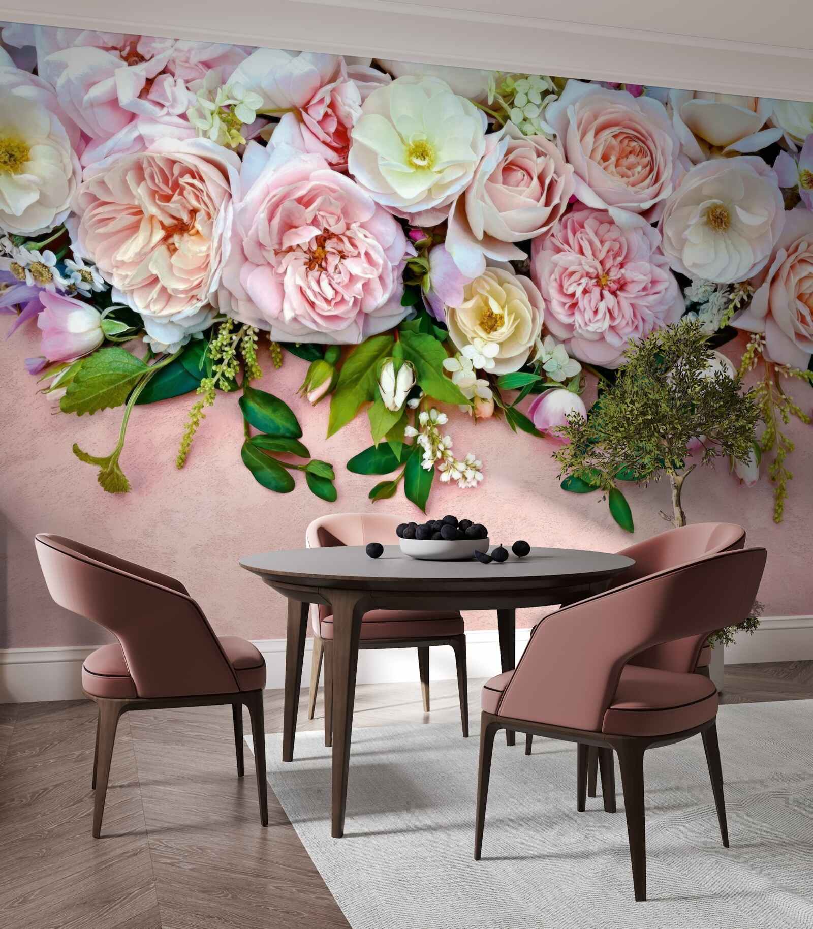 Fototapeten leichte und zarte Rosen