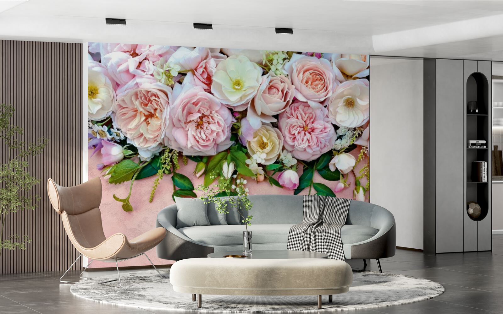 Fototapeten leichte und zarte Rosen