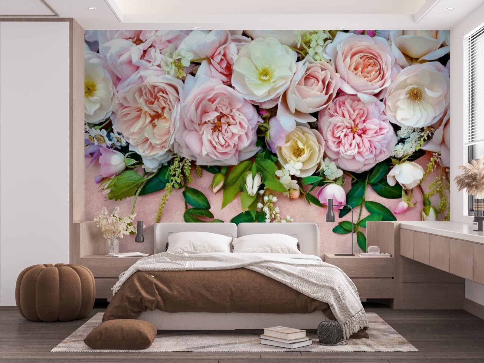 Fototapeten leichte und zarte Rosen