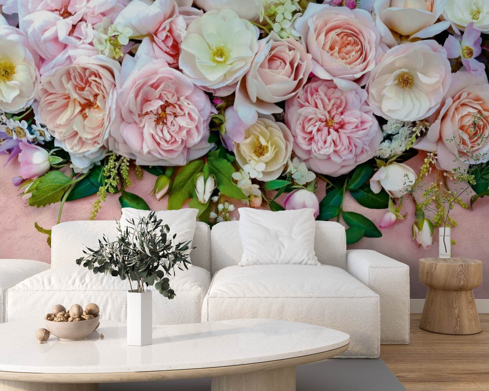 Fototapeten leichte und zarte Rosen