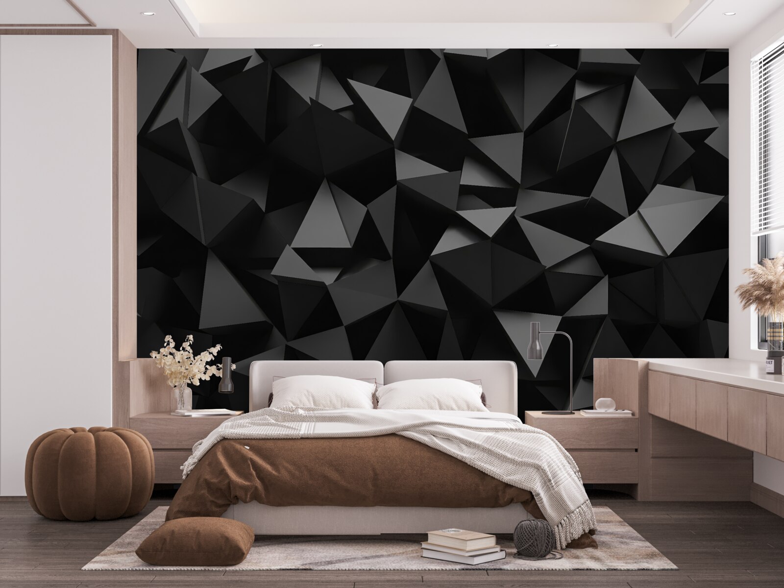 Fototapeten Geometrische schwarze Formen