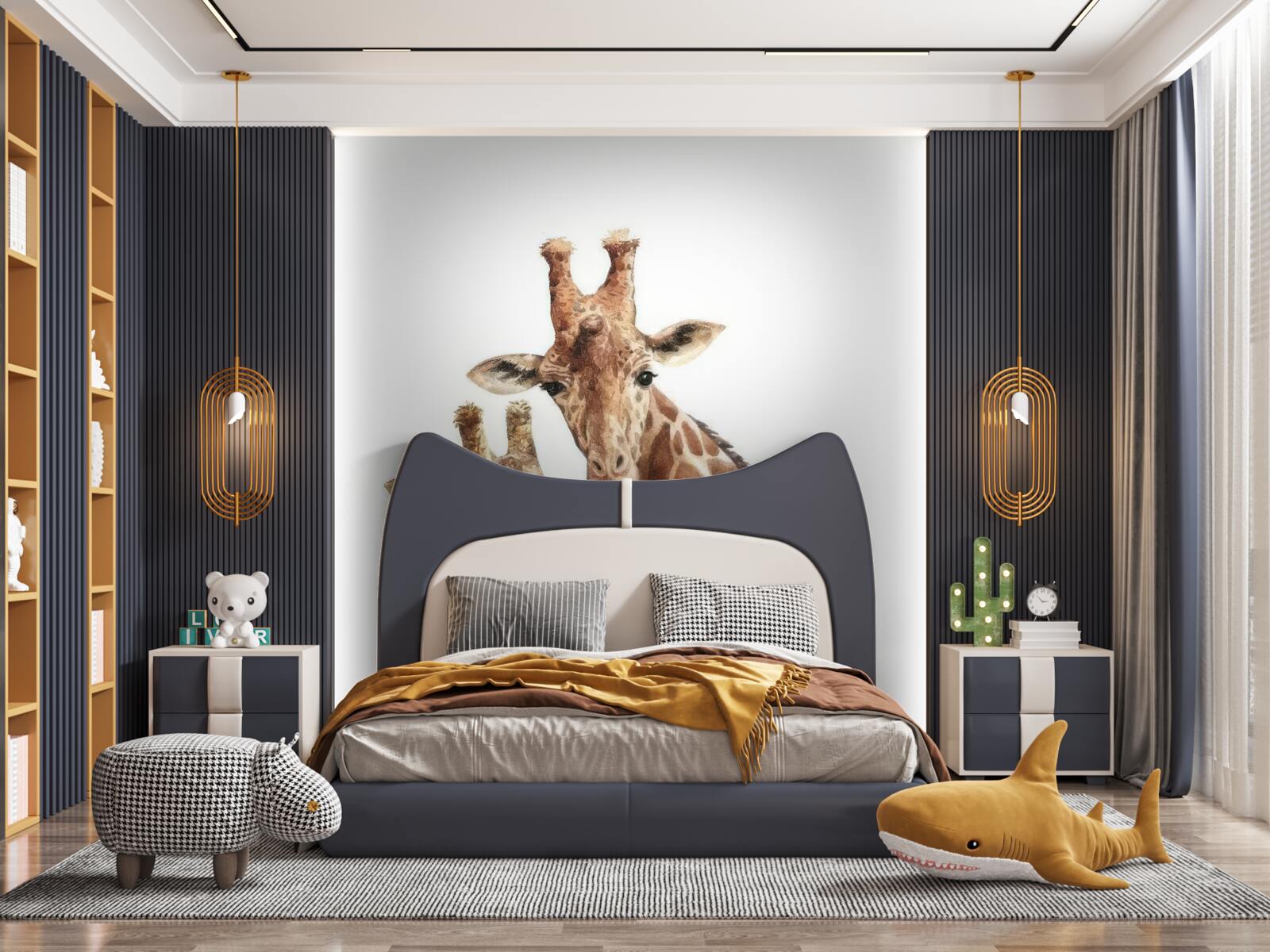 Fototapeten Giraffe -Familie