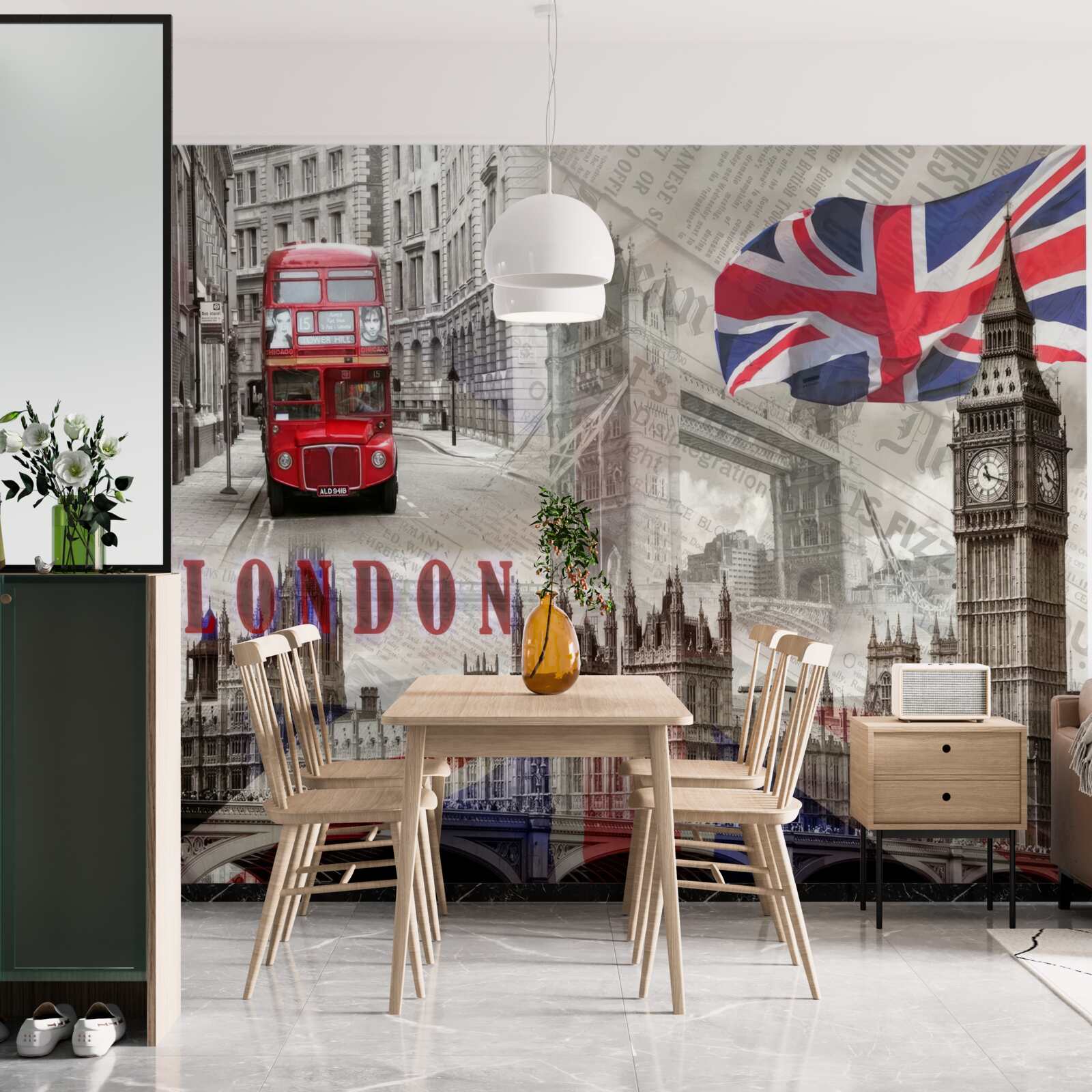 Fototapeten Londoner Touristenattraktionen
