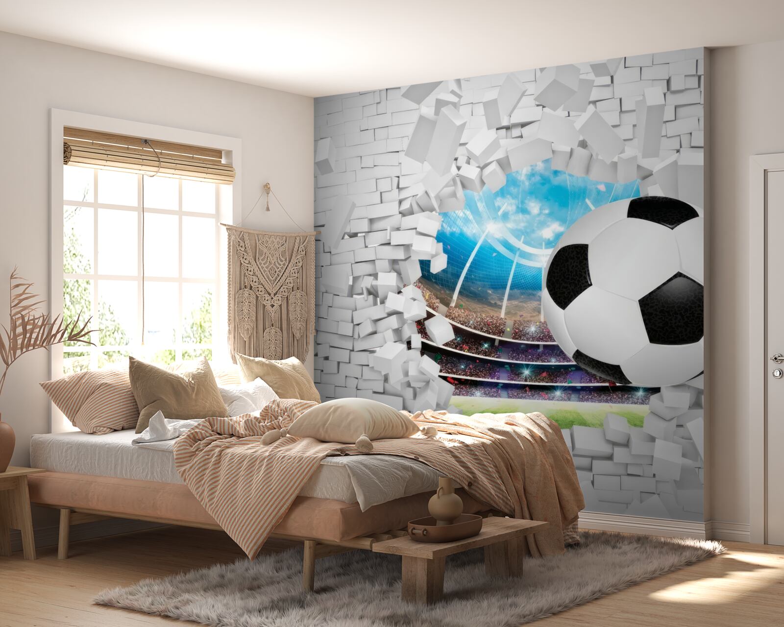 Fototapeten Fußballfeld und Ball