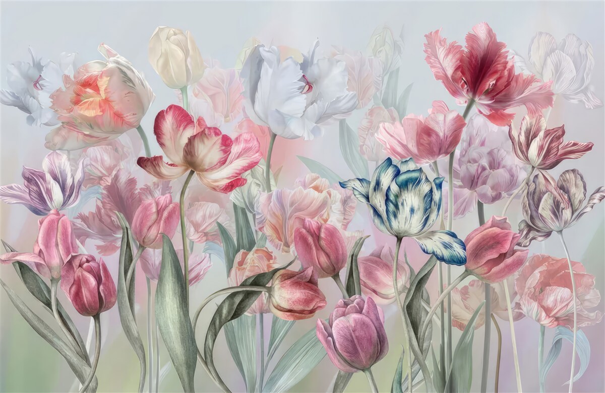 Fototapeten Die Vielfalt der schönen Blumen