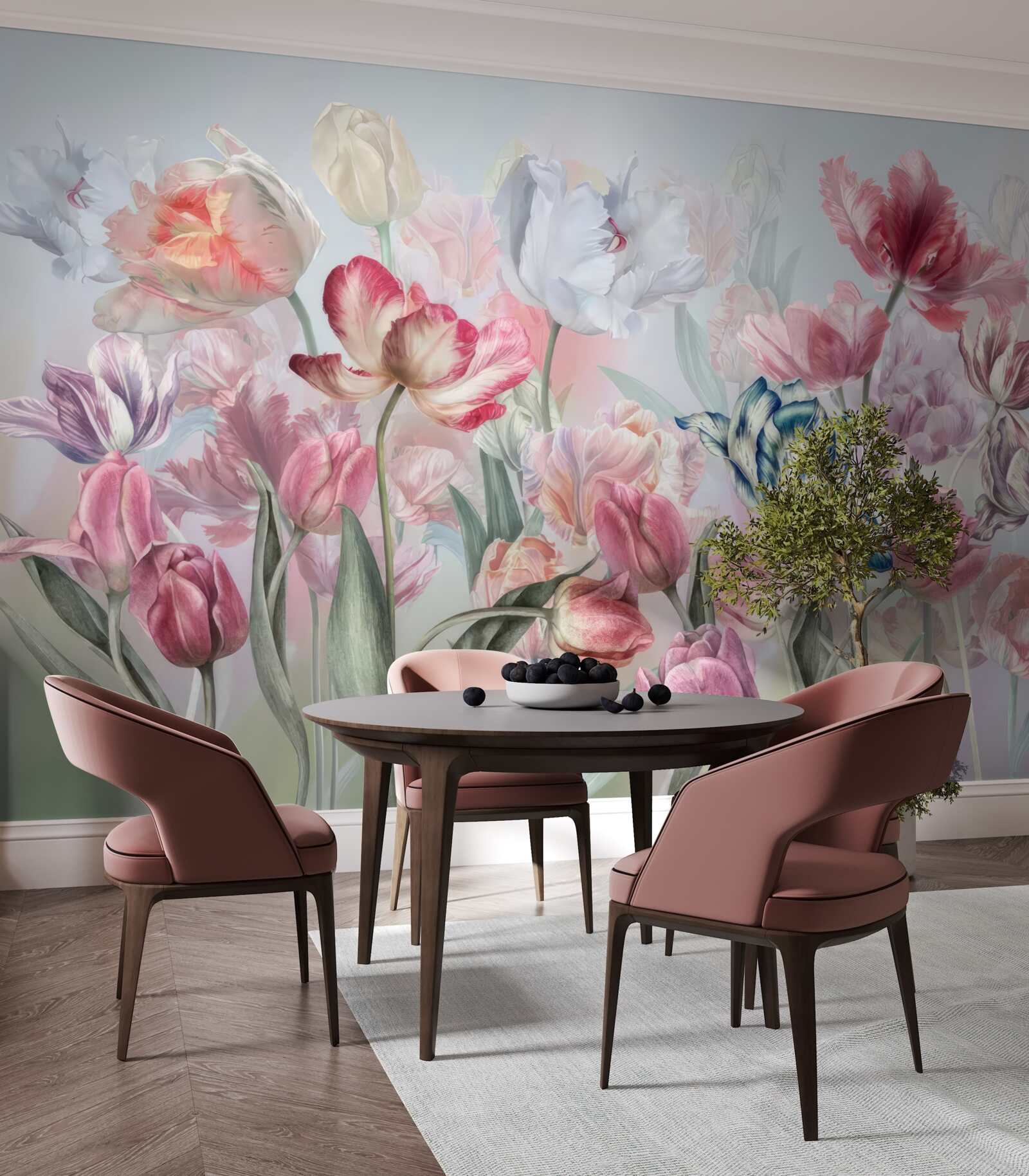 Fototapeten Die Vielfalt der schönen Blumen