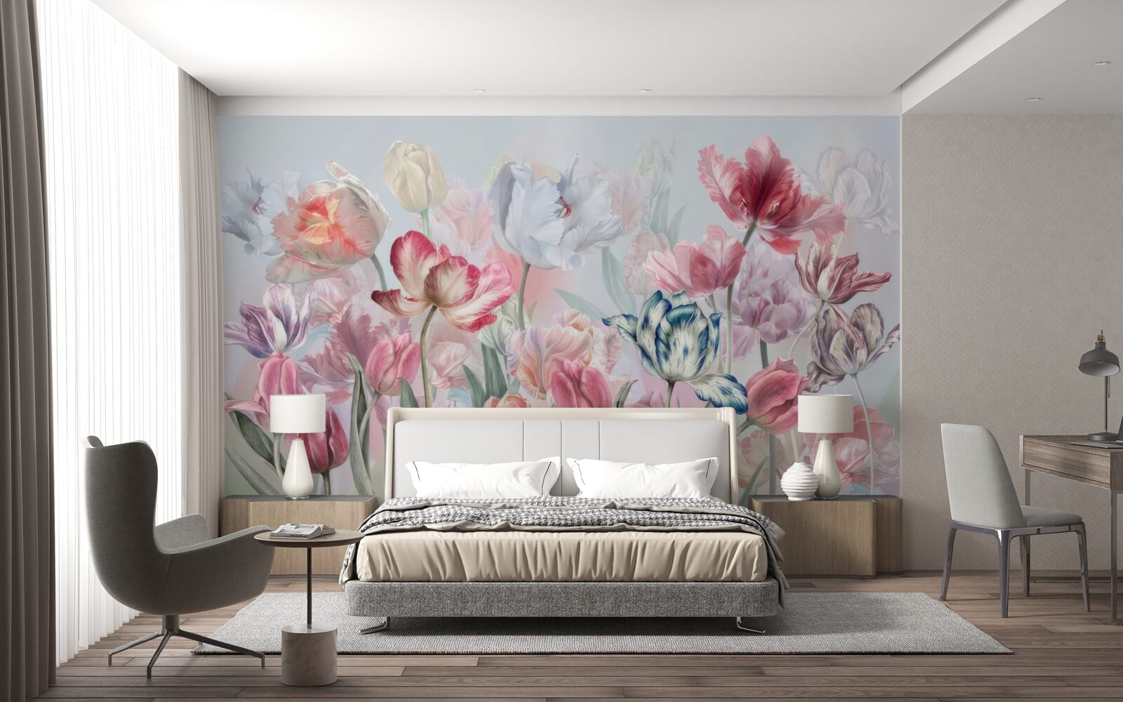 Fototapeten Die Vielfalt der schönen Blumen