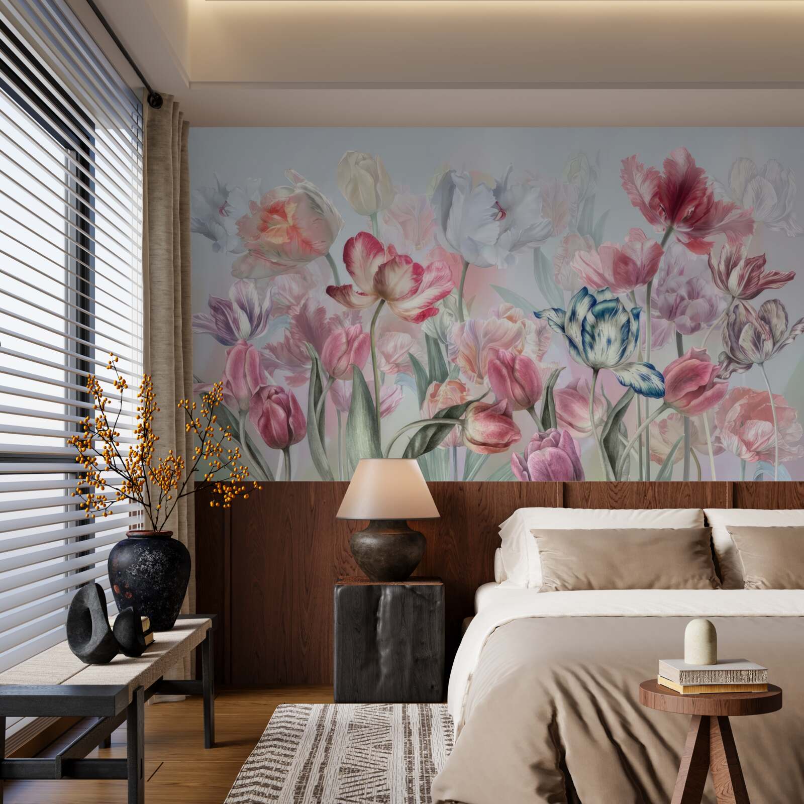 Fototapeten Die Vielfalt der schönen Blumen
