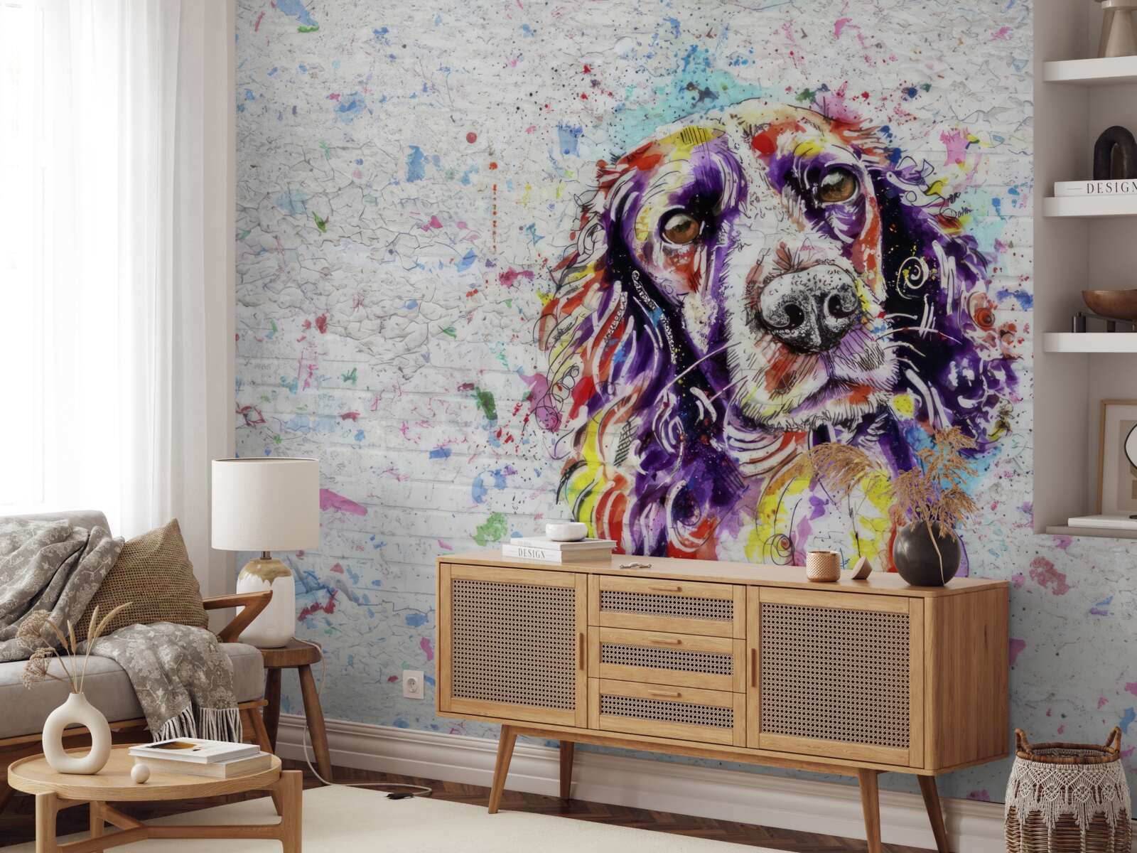 Fototapeten Pop-Art-Hund