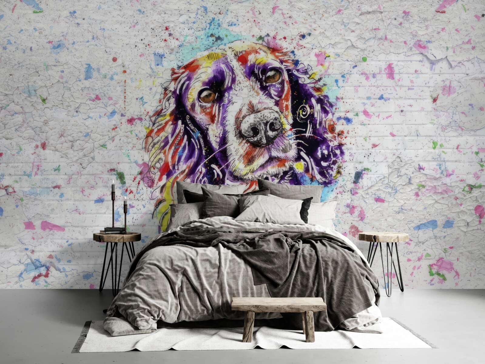 Fototapeten Pop-Art-Hund