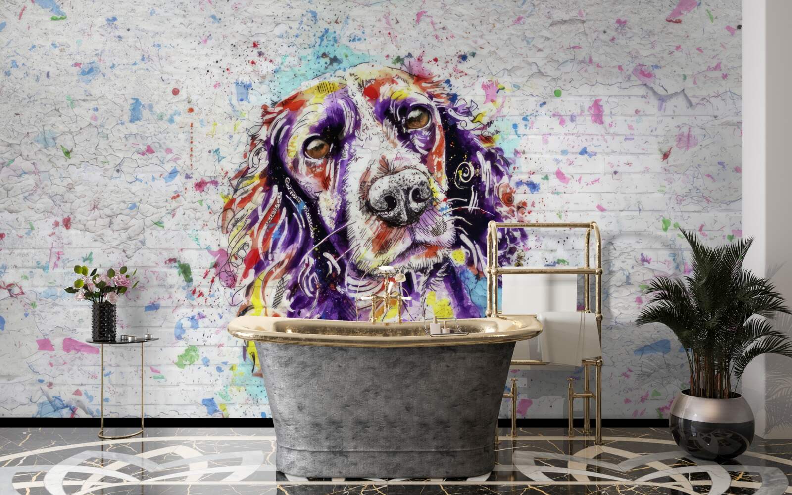 Fototapeten Pop-Art-Hund