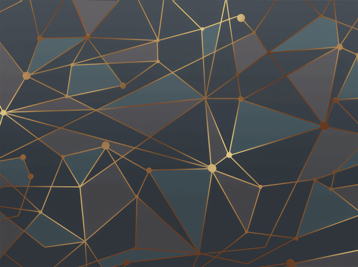 Fototapeten Hintergrund mit geometrischen Formen in dunklen Farbtönen