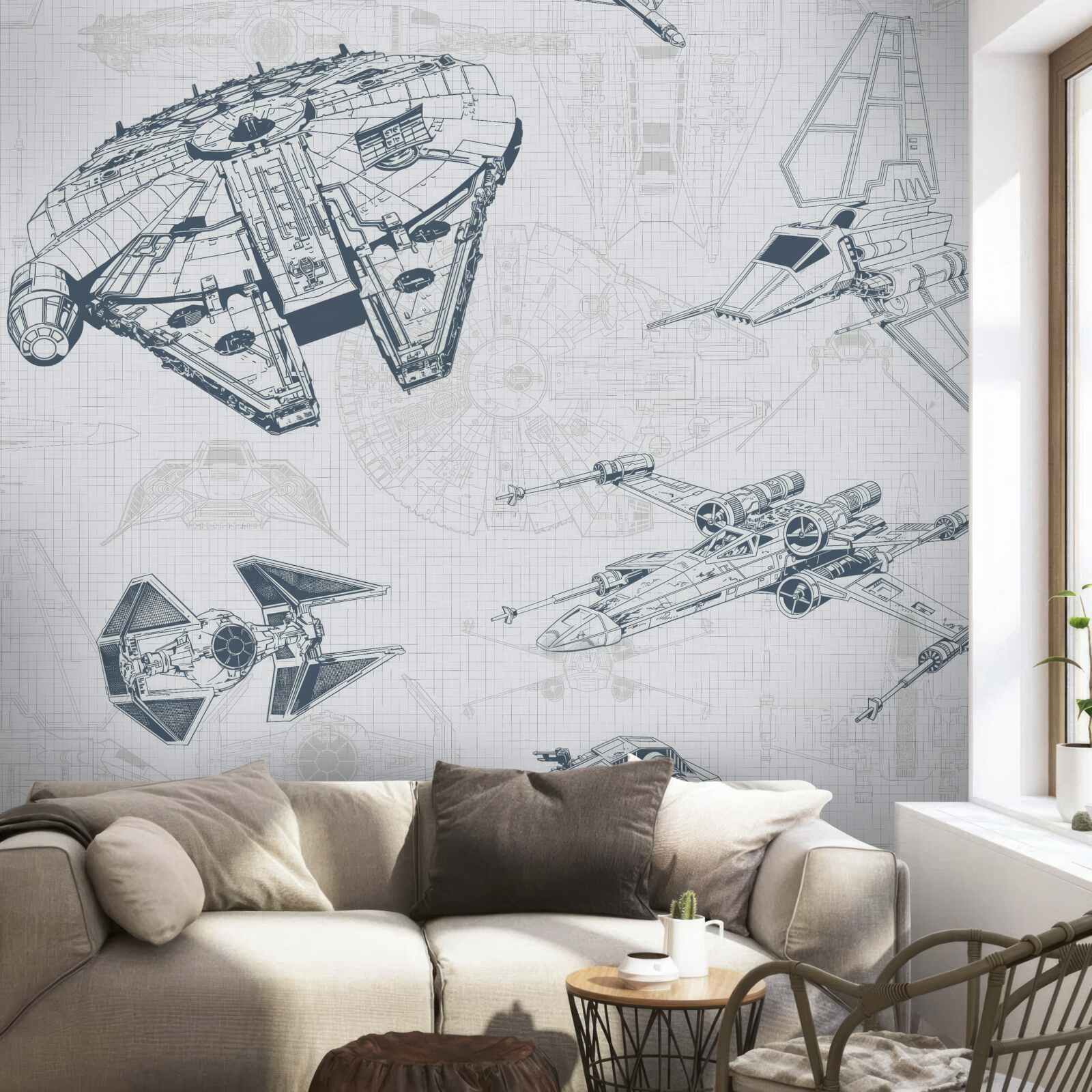 Fototapeten Diagramme verschiedener Flugzeuge