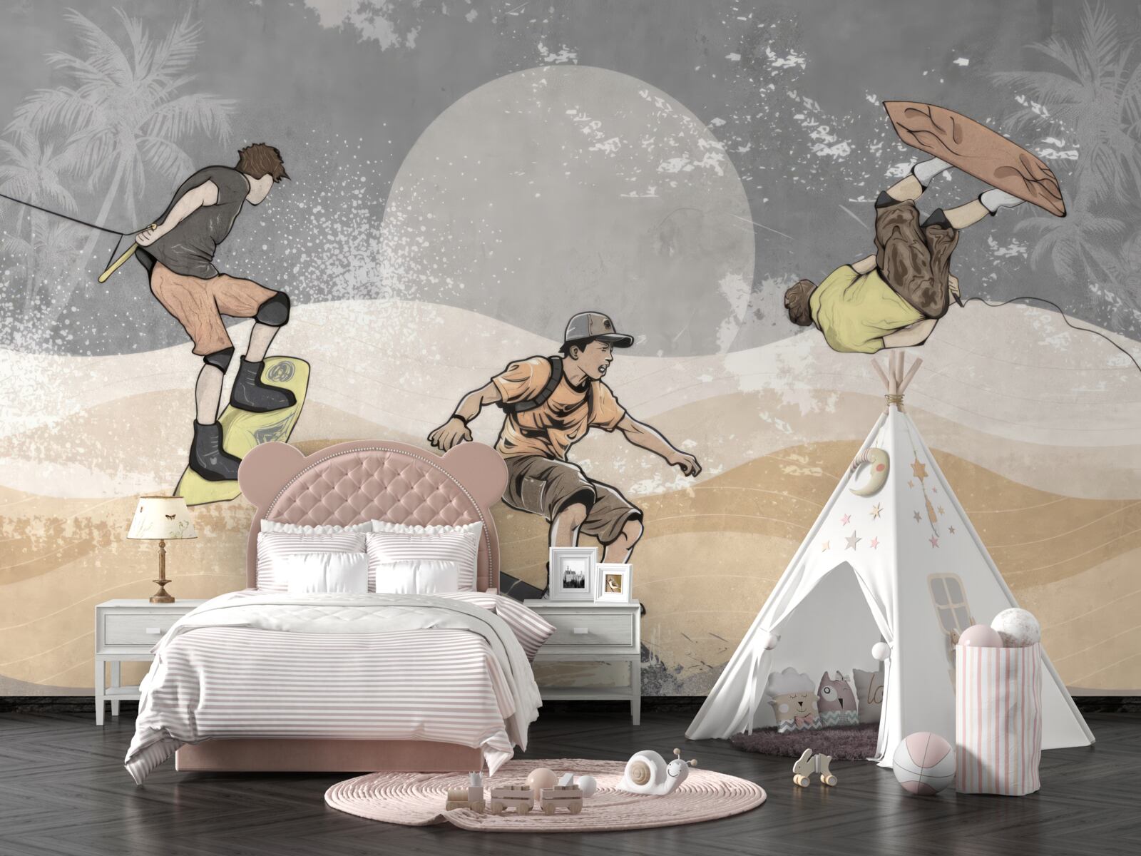 Fototapeten Snowboarder haben eine gute Zeit