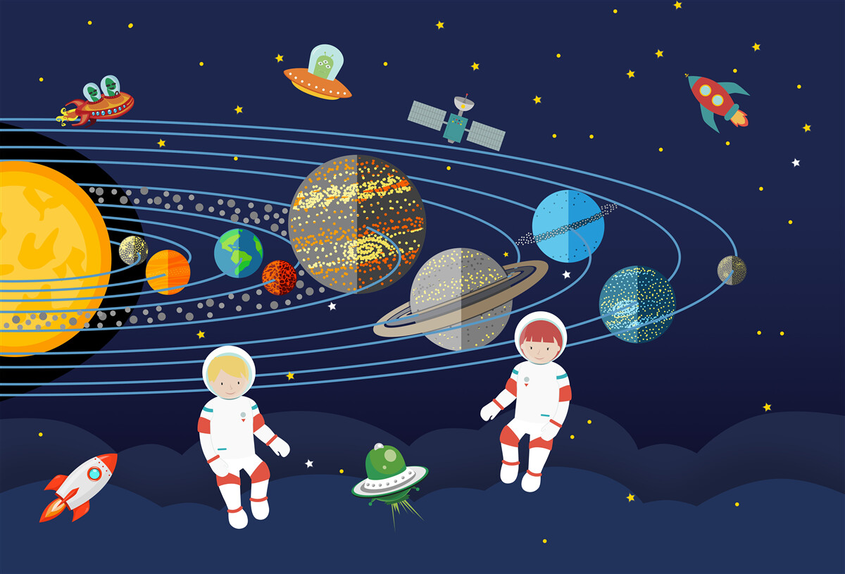 Fototapeten Menschlichkeit und andere Bewohner des Universums