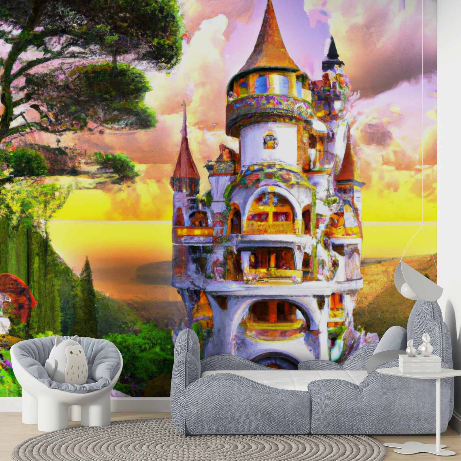 Fototapeten Der Rapunzel -Turm ist sehr hoch