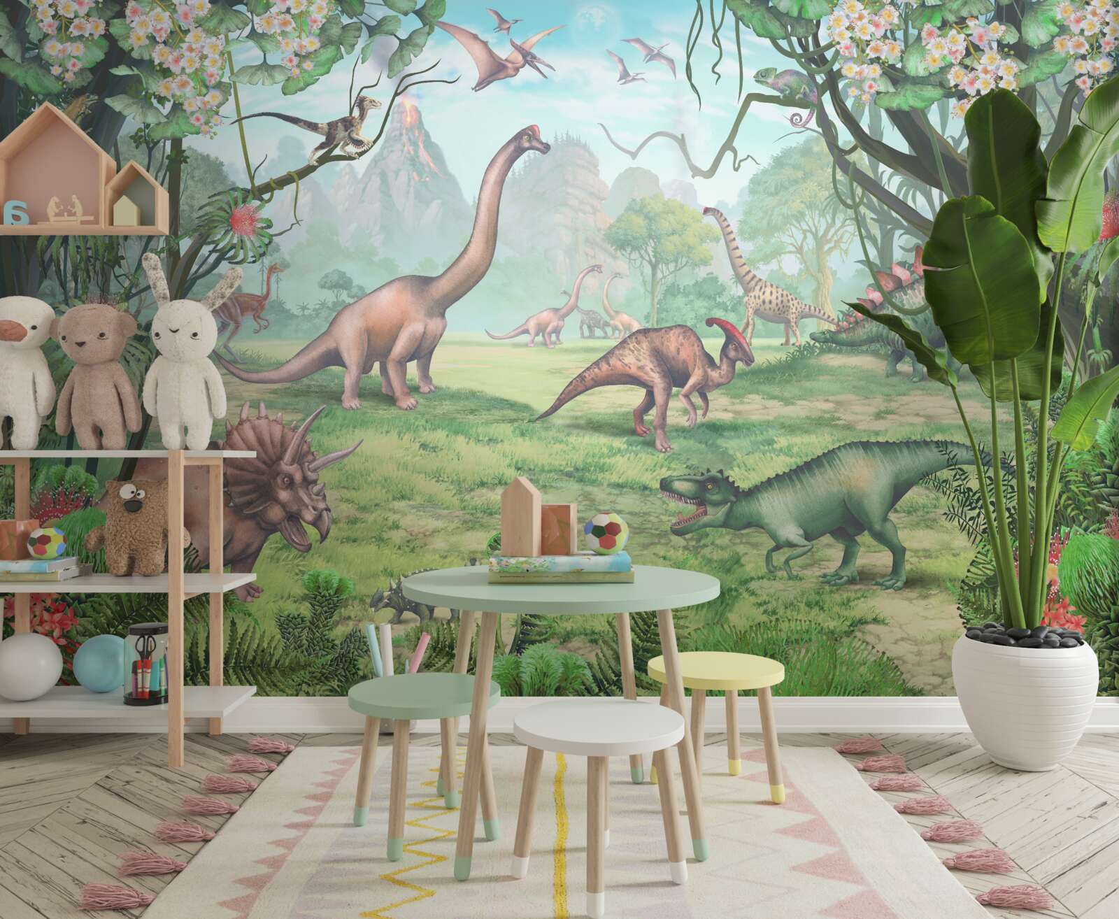 Fototapeten Dinosaurier wandeln