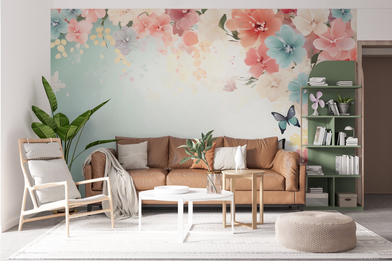 Fototapeten Blumenkompositionen und Motten voller Gnade