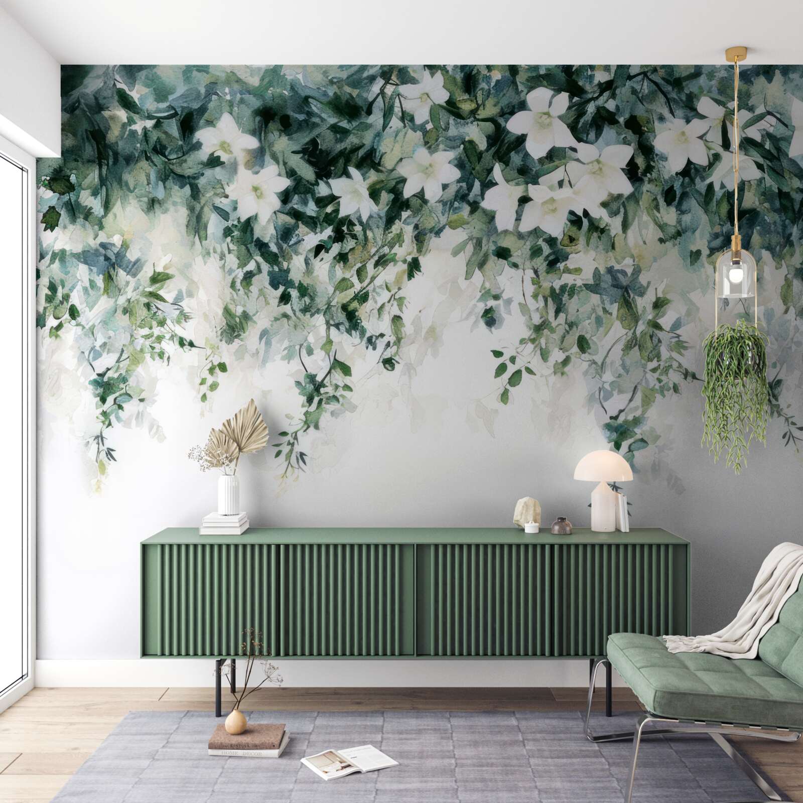 Fototapeten blühender Schnee -weißer Jasmin