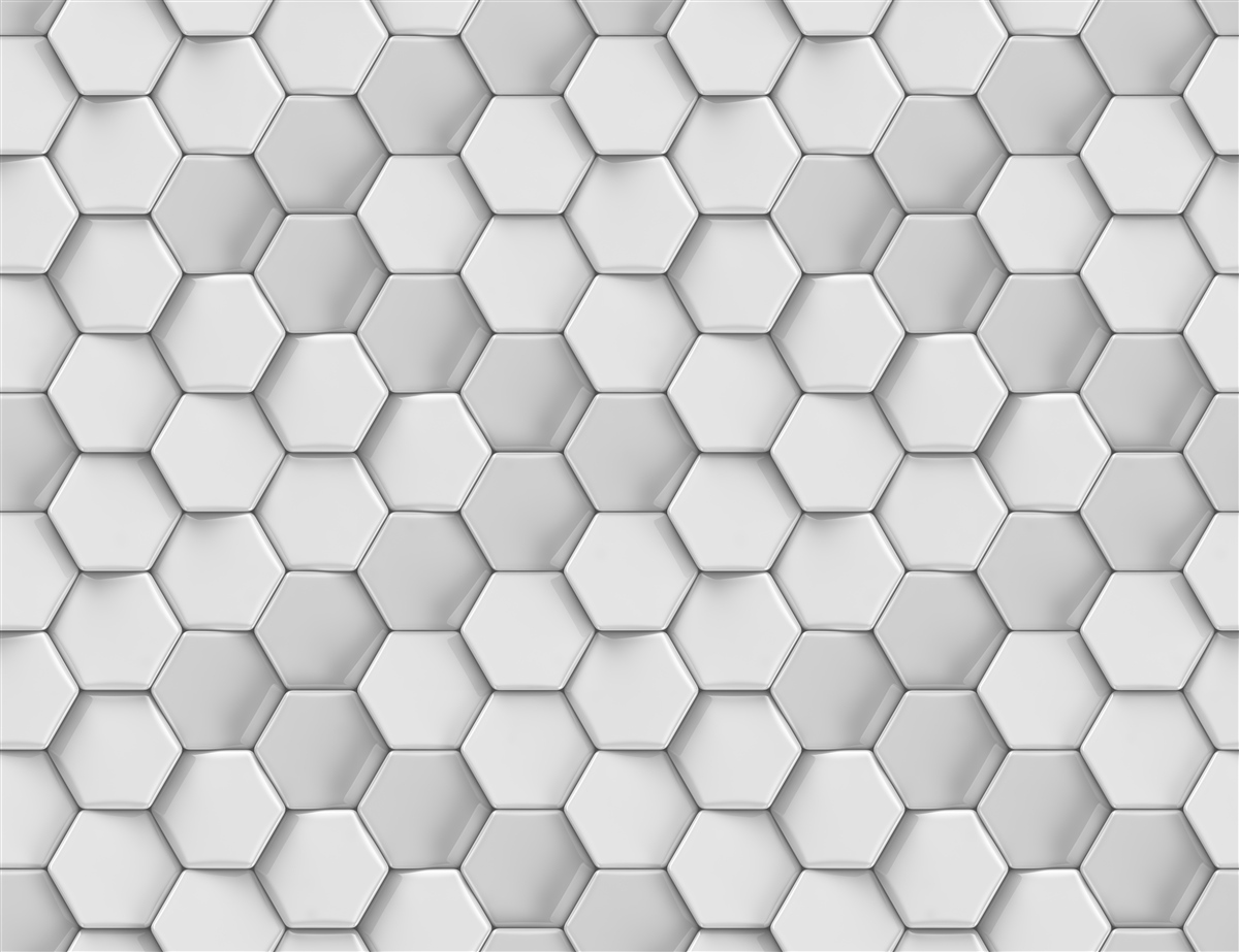 Fototapeten Volumetrische graue Pentagosen