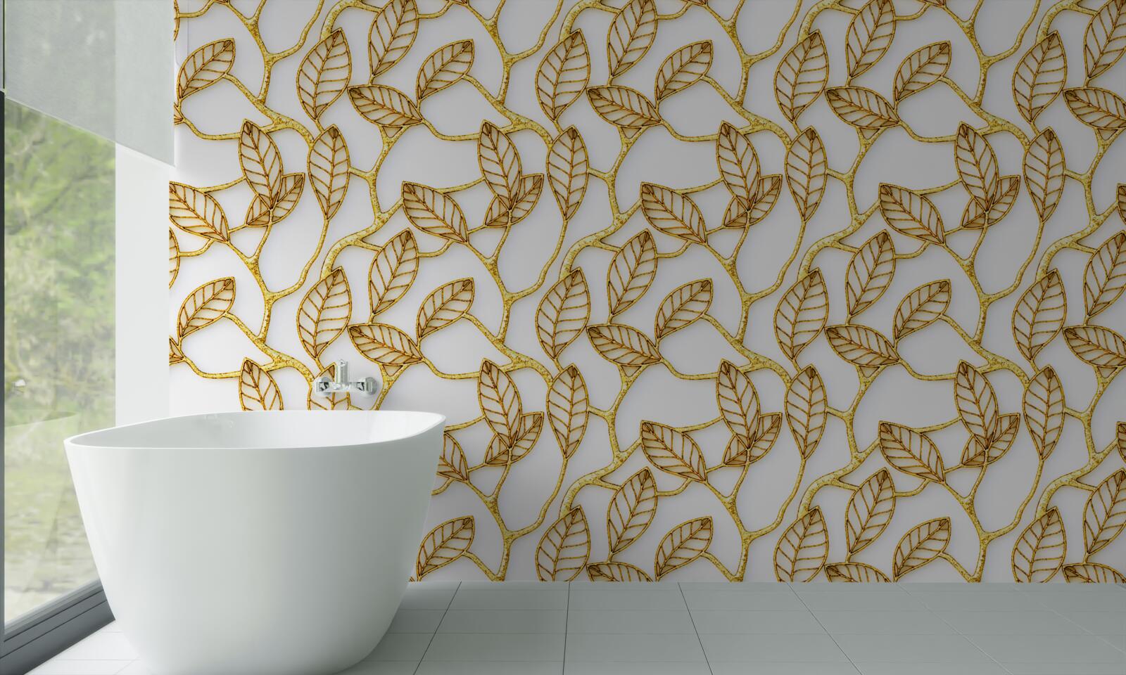Fototapeten Textur goldener Blätter