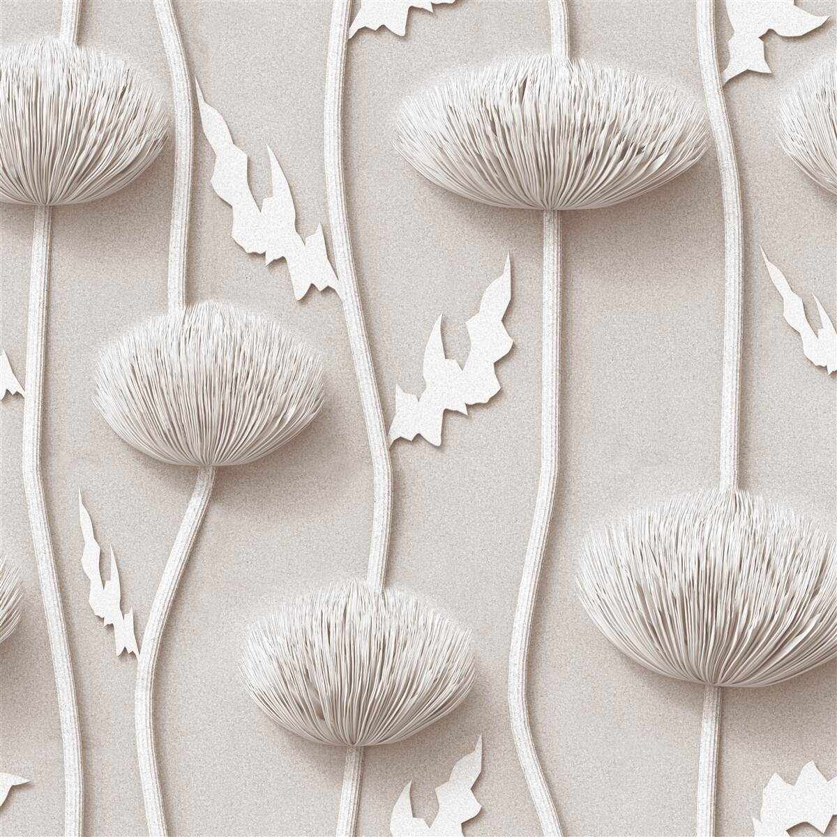 Fototapeten Blumen schlank, weiß, mit einer flauschigen Textur