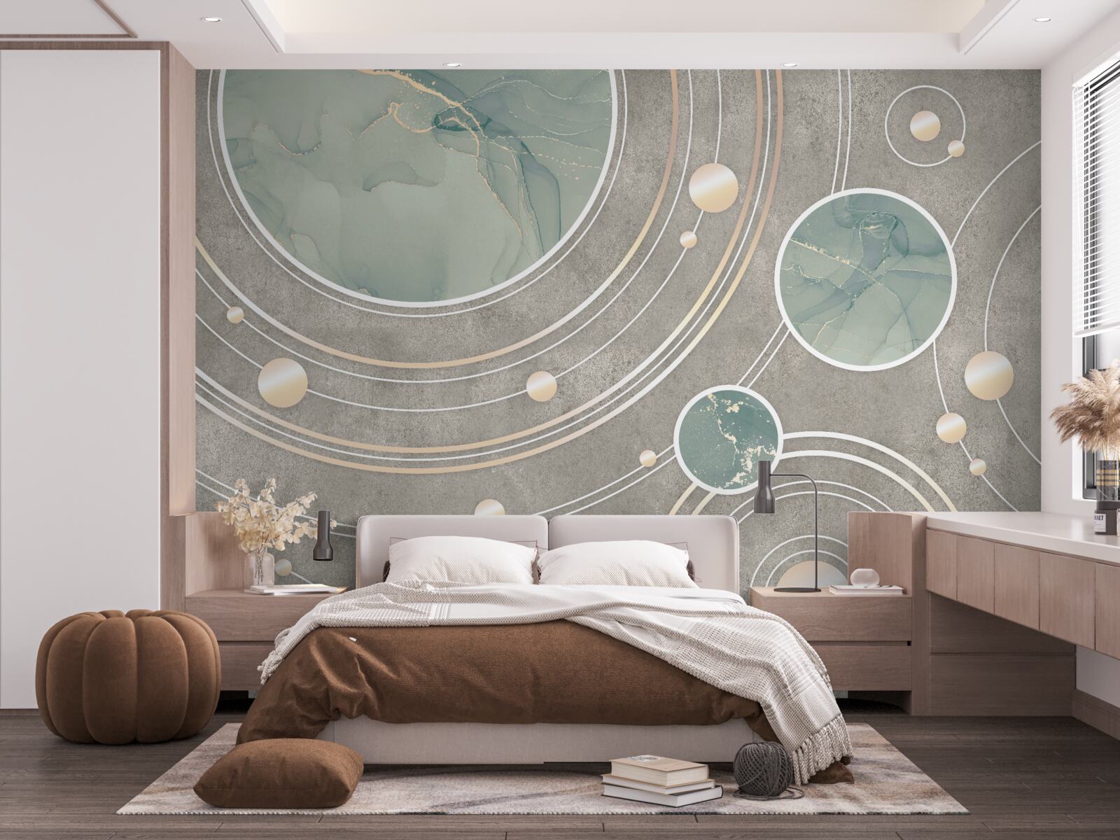 Fototapeten Space abstrakte Kreise