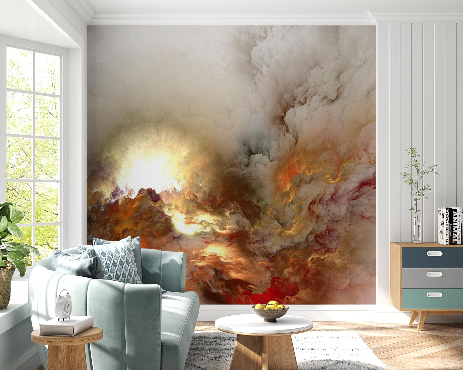 Fototapeten Abstraktion: Lava im Regen