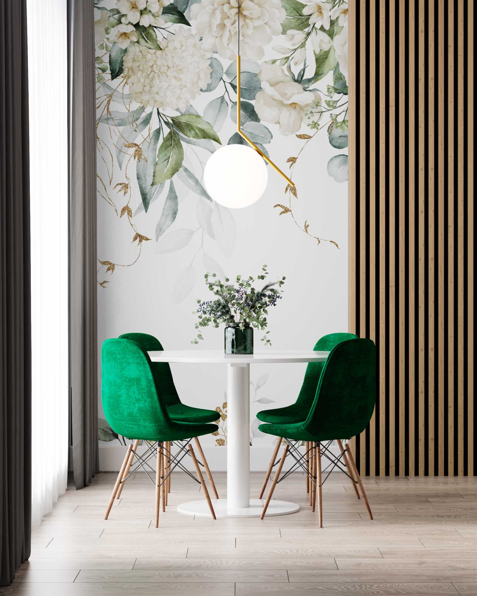 Fototapeten helle Rosen und Klingenflilacs