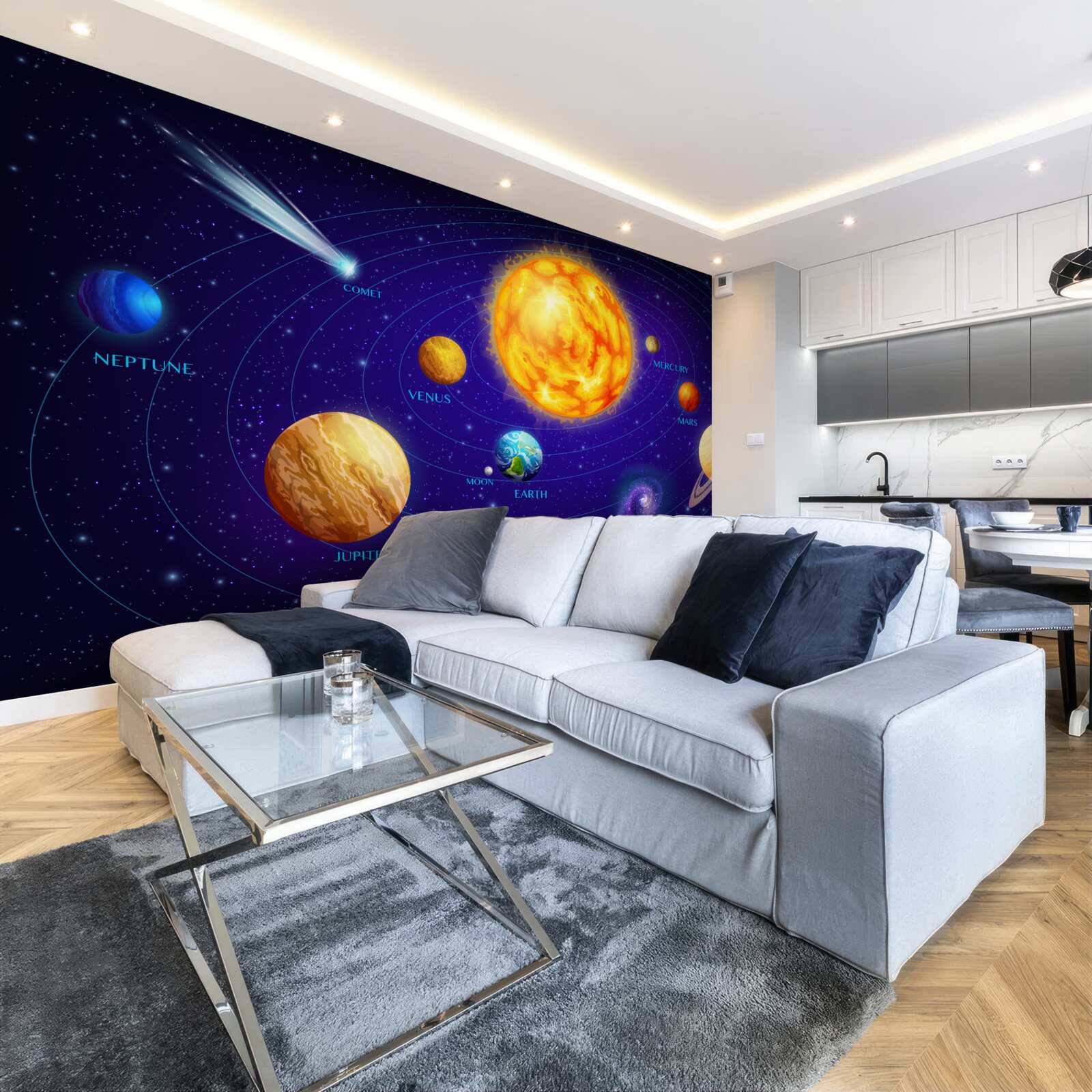 Fototapeten Planetengrößen im Universum