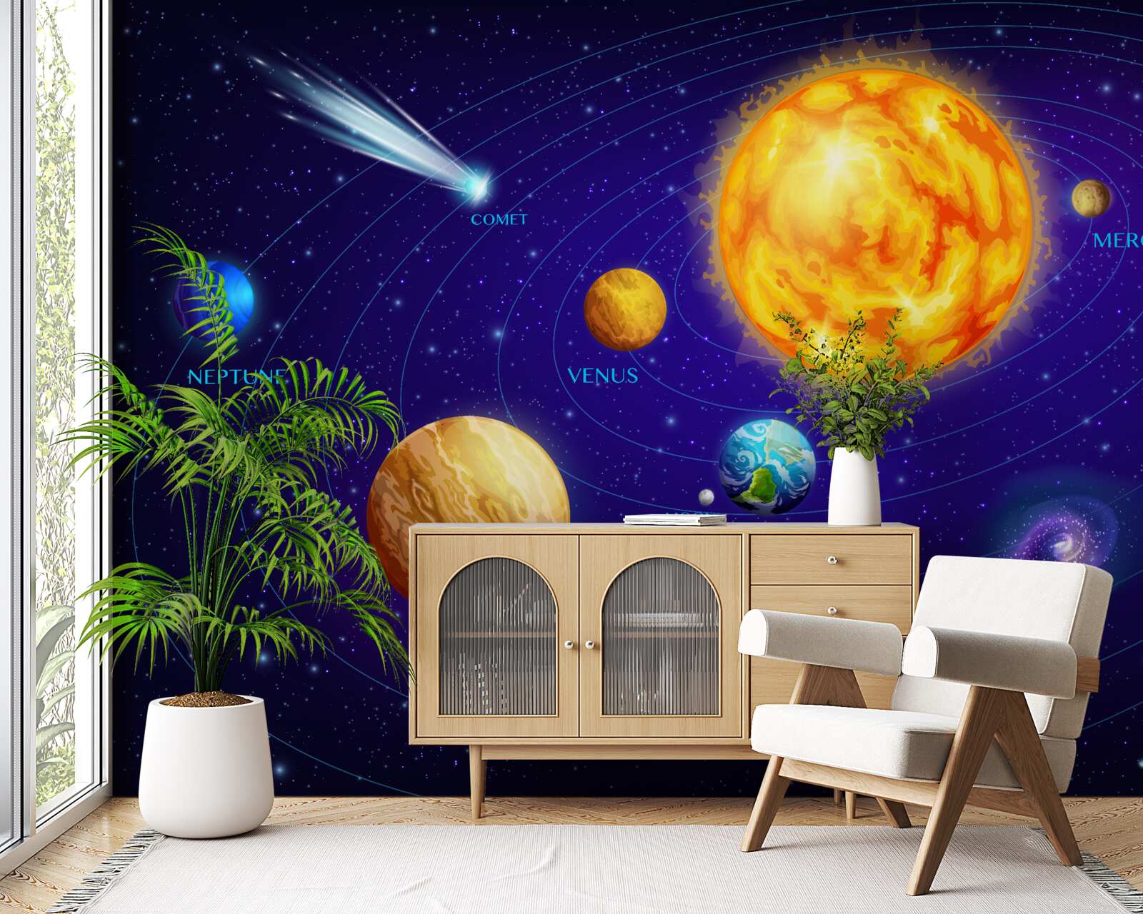 Fototapeten Planetengrößen im Universum