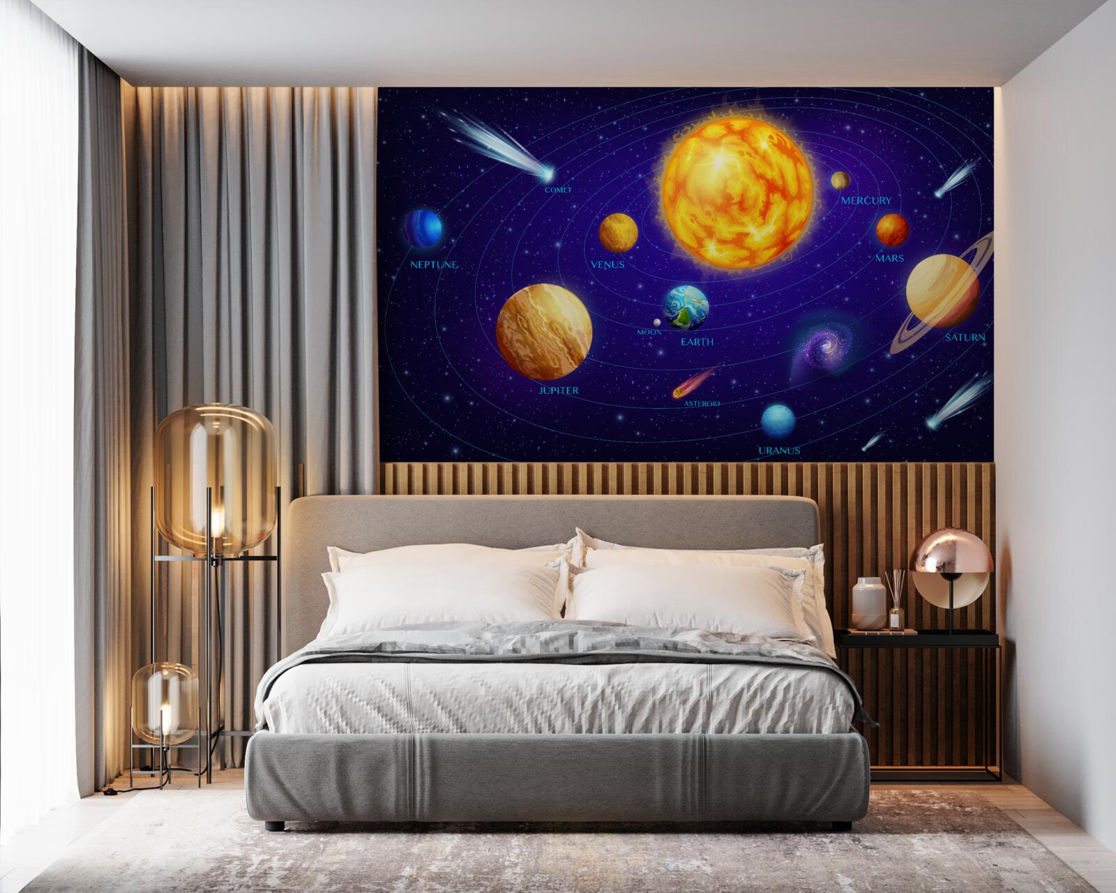 Fototapeten Planetengrößen im Universum
