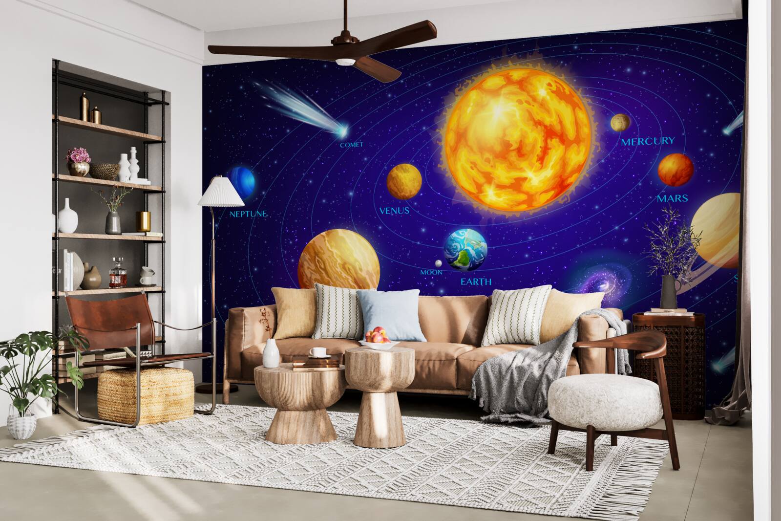 Fototapeten Planetengrößen im Universum