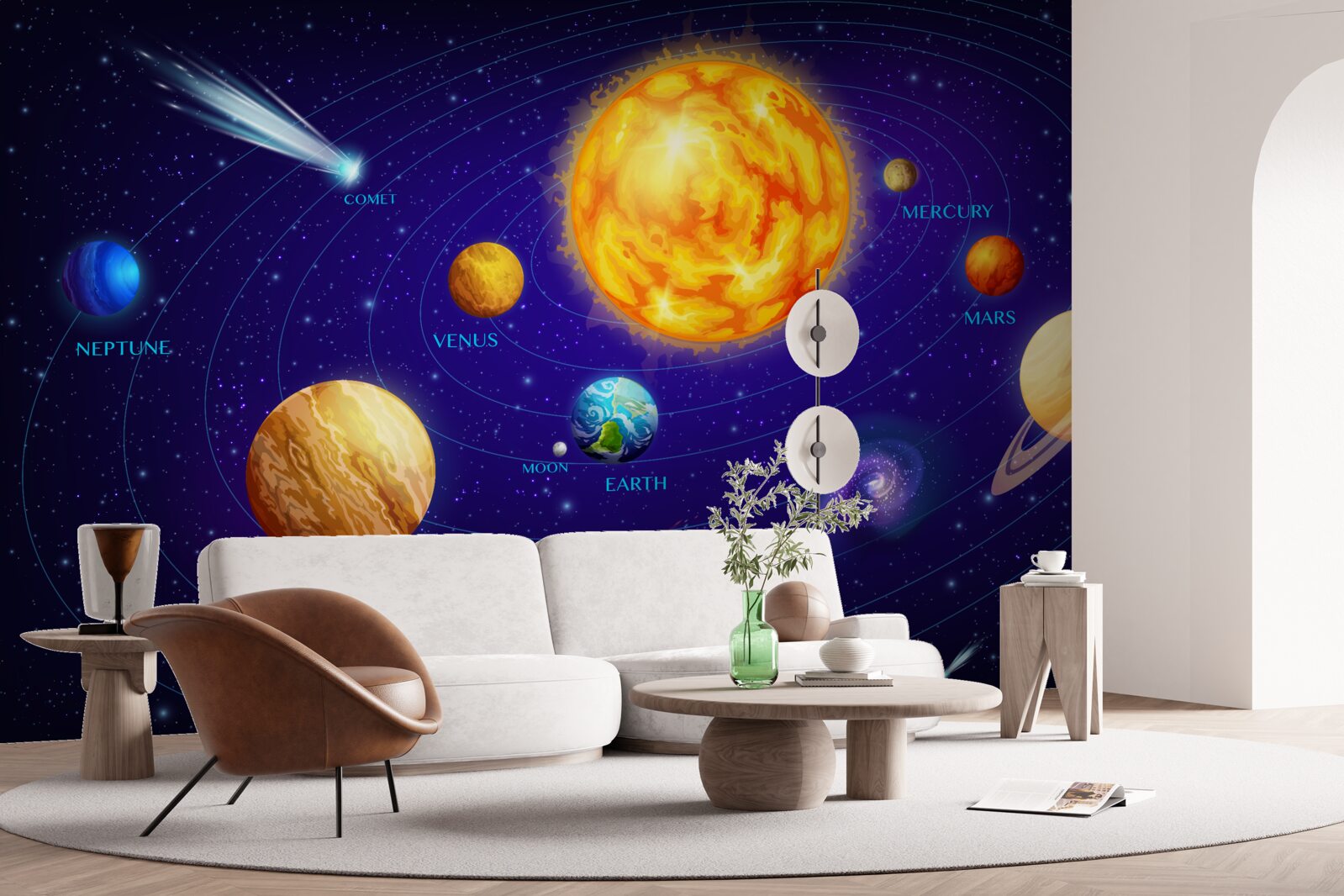Fototapeten Planetengrößen im Universum