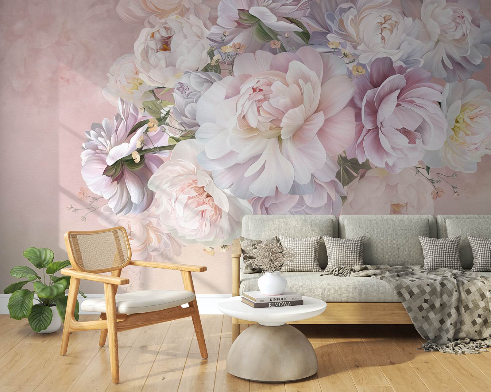 Fototapeten Elegante Komposition von Frühlingsblumen