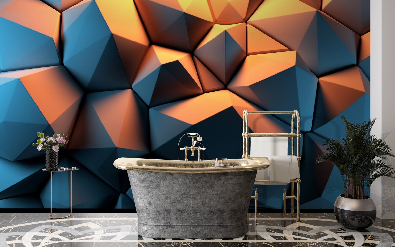 Fototapeten 3D -geometrische Formen