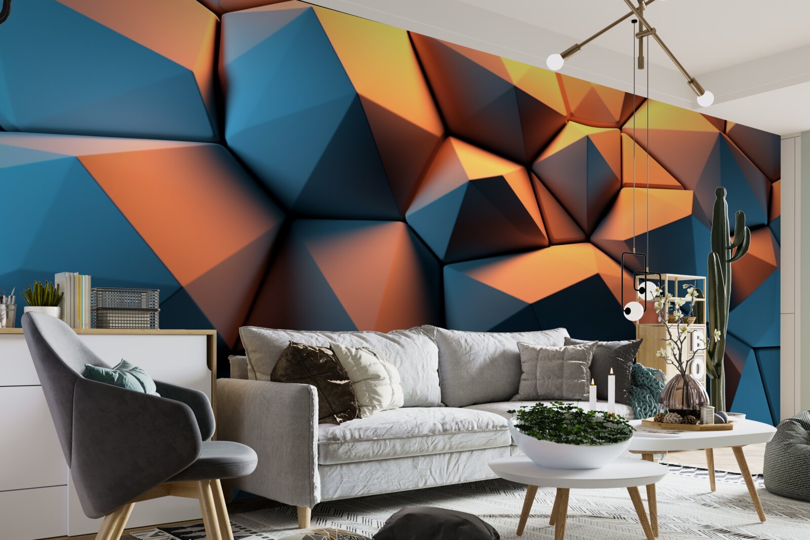 Fototapeten 3D -geometrische Formen