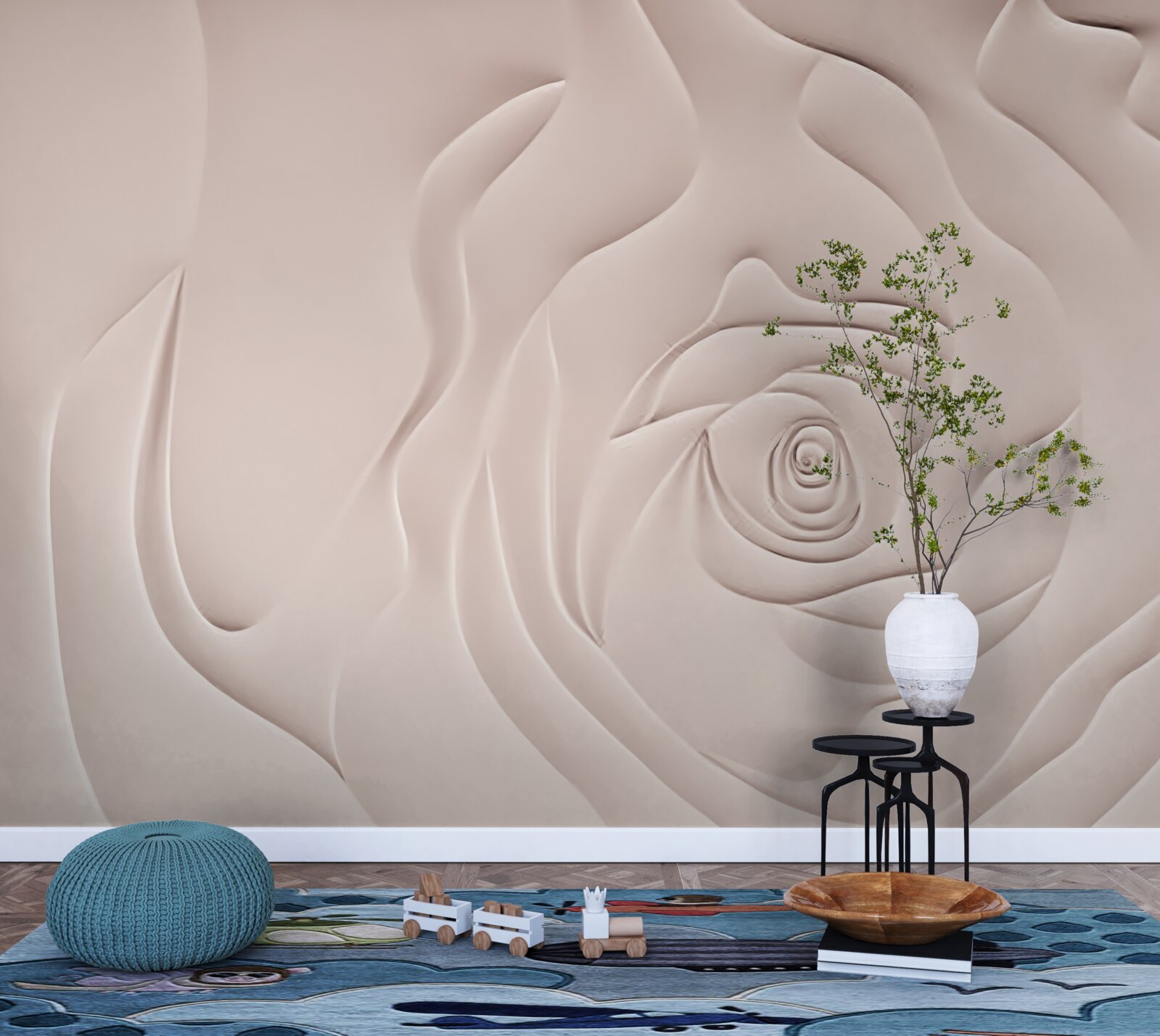 Fototapeten Zusammenfassung Rose Donut