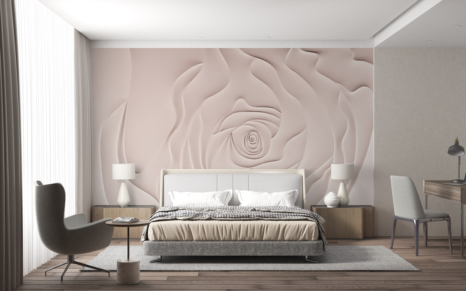 Fototapeten Zusammenfassung Rose Donut