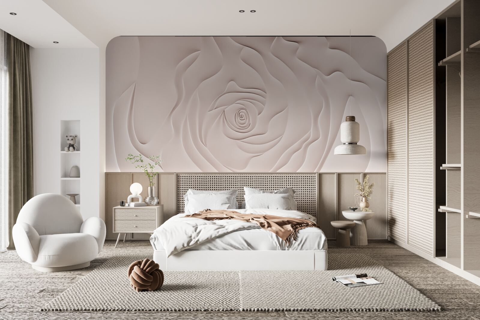 Fototapeten Zusammenfassung Rose Donut