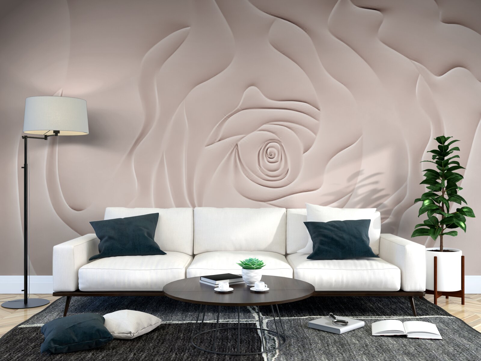 Fototapeten Zusammenfassung Rose Donut