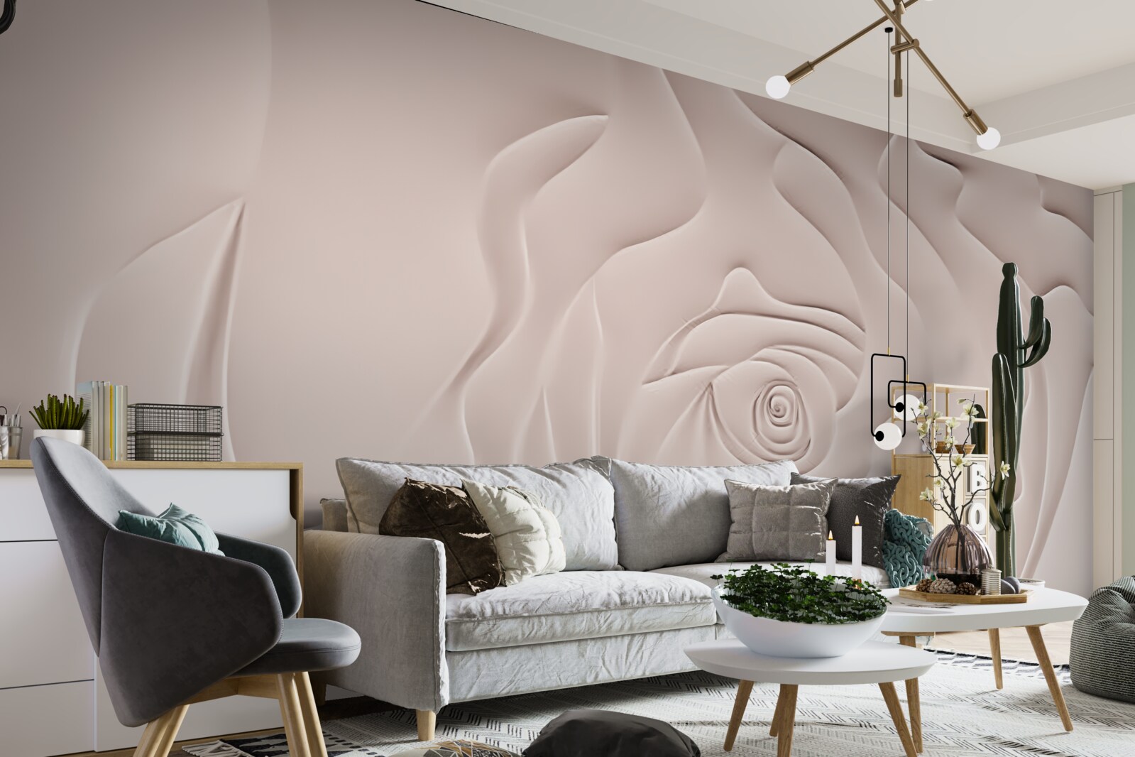 Fototapeten Zusammenfassung Rose Donut