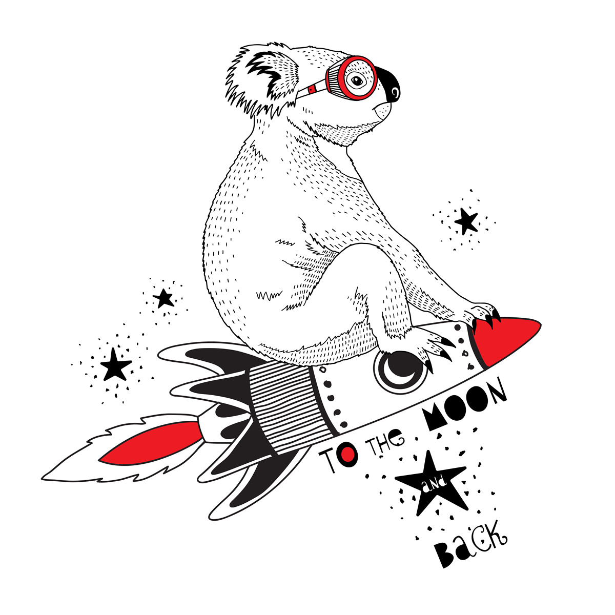 Fototapeten Koala -Rakete
